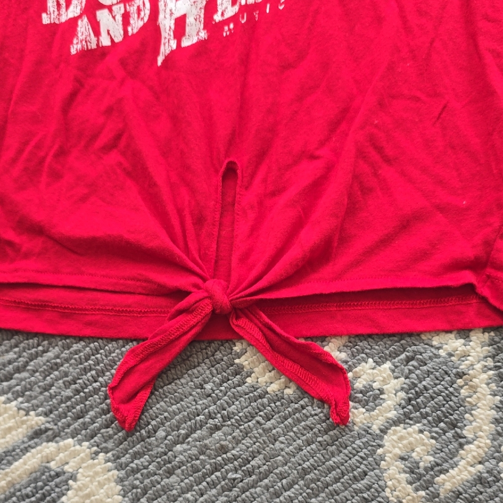 https://bootsandhearts.com Red Tie Up Tank Top - Picture 4 of 5